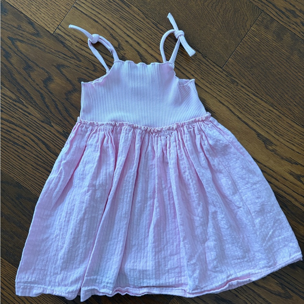 Zara knit top and cotton skirt dress